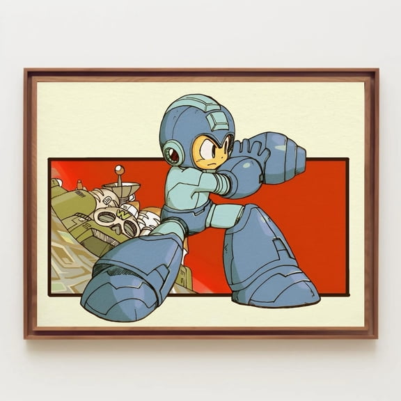 Megaman Poster, Retro Gaming Wall Art, Arcade Game Poster Unframed Size 24''x36'' GooGate