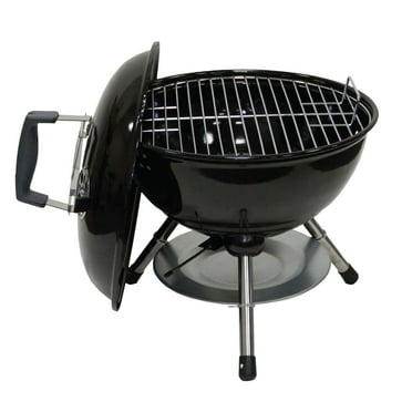 Megamaster – 14.5" Portable Charcoal Barbecue Grill with Adjustable Air Vent, 141 SQ. In Cooking Area, Table Top Grill for Camping, Outdoor Cooking, Patios, and More - 810-23001