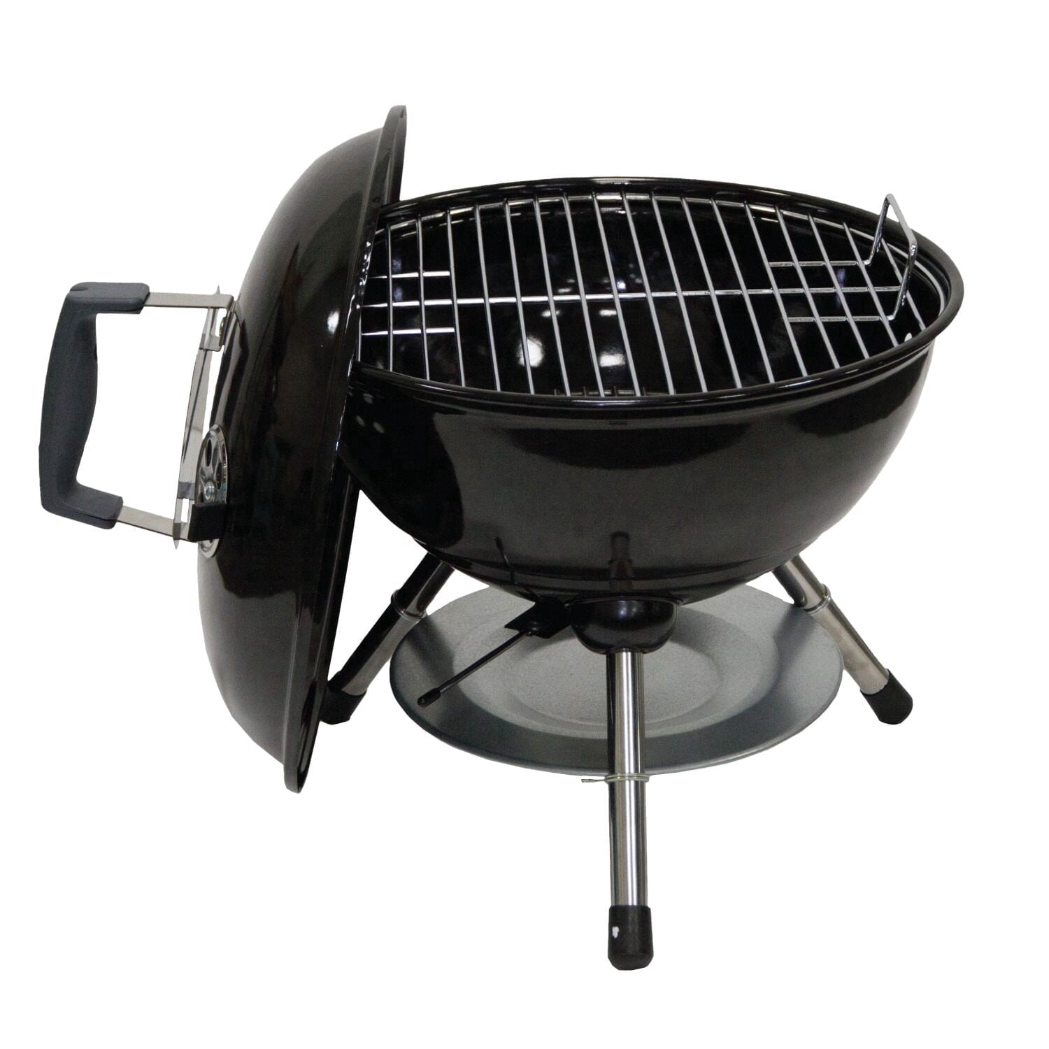 Megamaster – 14.5" Portable Charcoal Barbecue Grill with Adjustable Air Vent, 141 SQ. In Cooking Area, Table Top Grill for Camping, Outdoor Cooking, Patios, and More - 810-23001