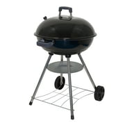 Megamaster 22" Charcoal Compact Kettle Grill, Perfect for Outdoor Cooking & Grilling, BBQ, Patios, Tailgating, Black, 810-23002