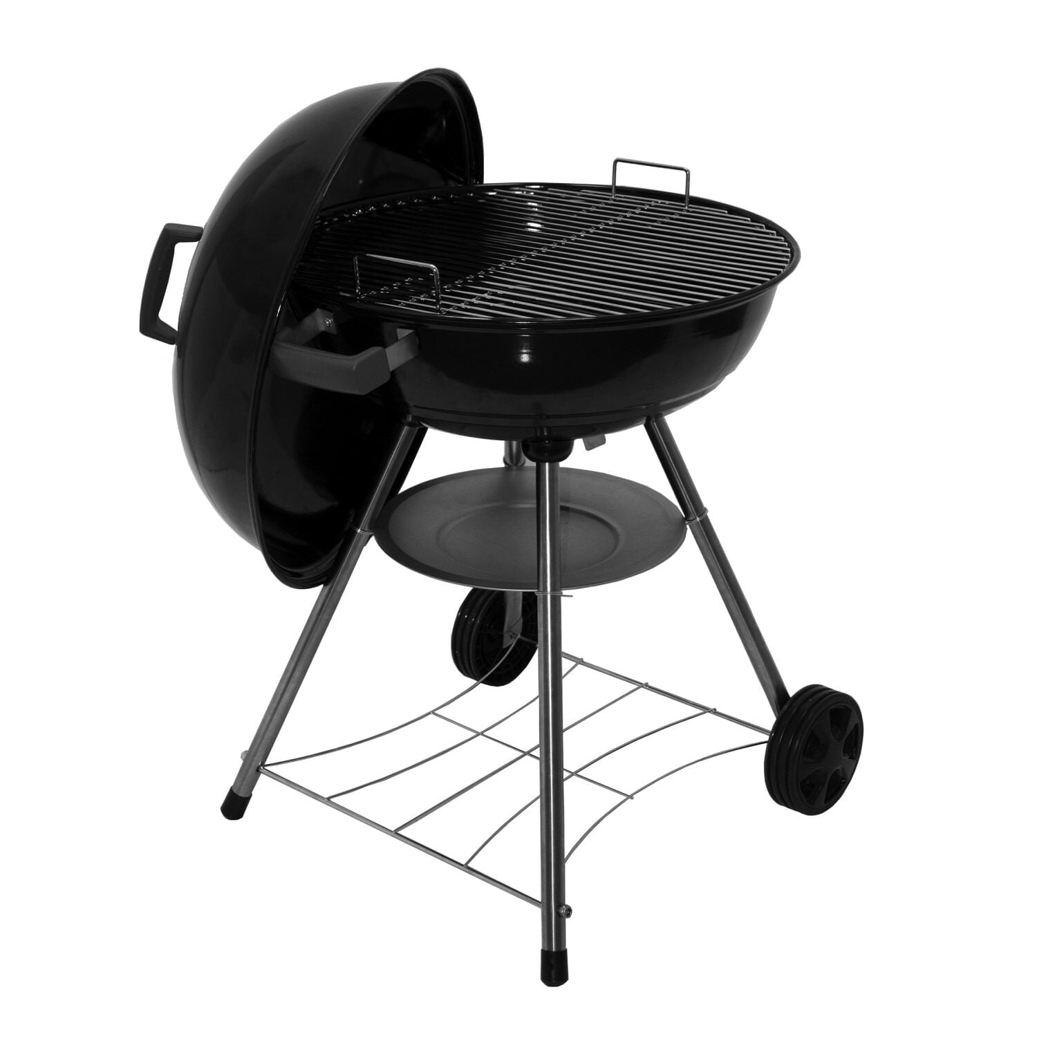 Megamaster – 22" Heavy Duty Charcoal Barbecue Grill with Adjustable Air Vent, 354 SQ. In Cooking Area, Storage Rack, 2 Wheeled Portable Grill for Camping, Outdoor Cooking, and More - 810-23002
