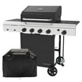 thumbnail image 1 of Megamaster 4-Burner Gas Grill with Side Burner & Grill Cover, 52,000 BTUs, 568 SQ. In. Cooking Area, Propane BBQ Grill with Stainless Steel Panel for Outdoor Cooking, Patios, and More - 720-0804HK, 1 of 7