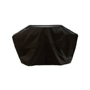 Megamaster 56" Gas Grill Cover, Water-Resistant Heavy Duty Polyester PVC Blend, Adjustable Straps, Built-In Pouch, Designed for Standard 3 & 4-Burner BBQ Grills, Black - 700-20141