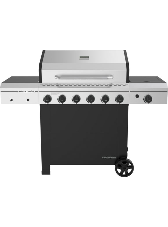 Megamaster 6-Burner Propane Gas Grill With Side Burner