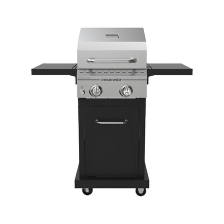 Megamaster Deluxe 2-Burner Gas Grill with Foldable Side Tables, 418 SQ In Cooking Space, 28000 BTUs, Stainless Steel Lid, Propane BBQ Grill for Outdoor Cooking, Patios, Backyards and More -720-0864MA