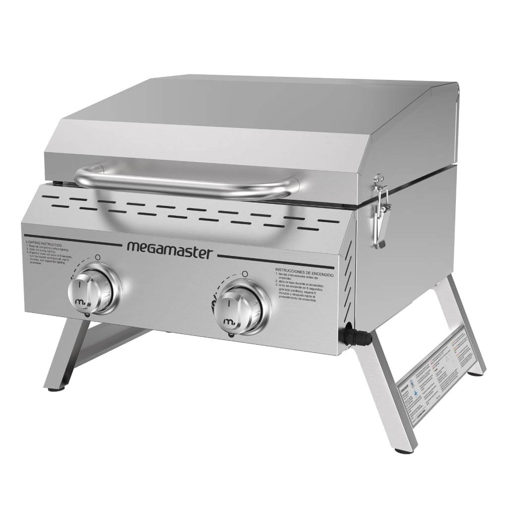Megamaster Stainless Steel 2-Burner Portable Propane Gas Grill