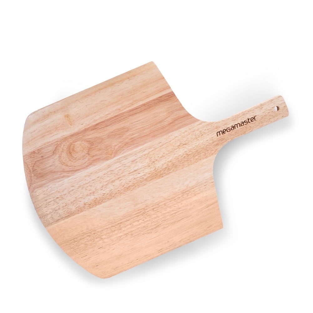Megamaster 12" Bamboo Pizza Peel – Wooden Pizza Paddle & Serving Board for Baking, Cheese, Bread, and Vegetables – Oven Accessory, 530-0048P