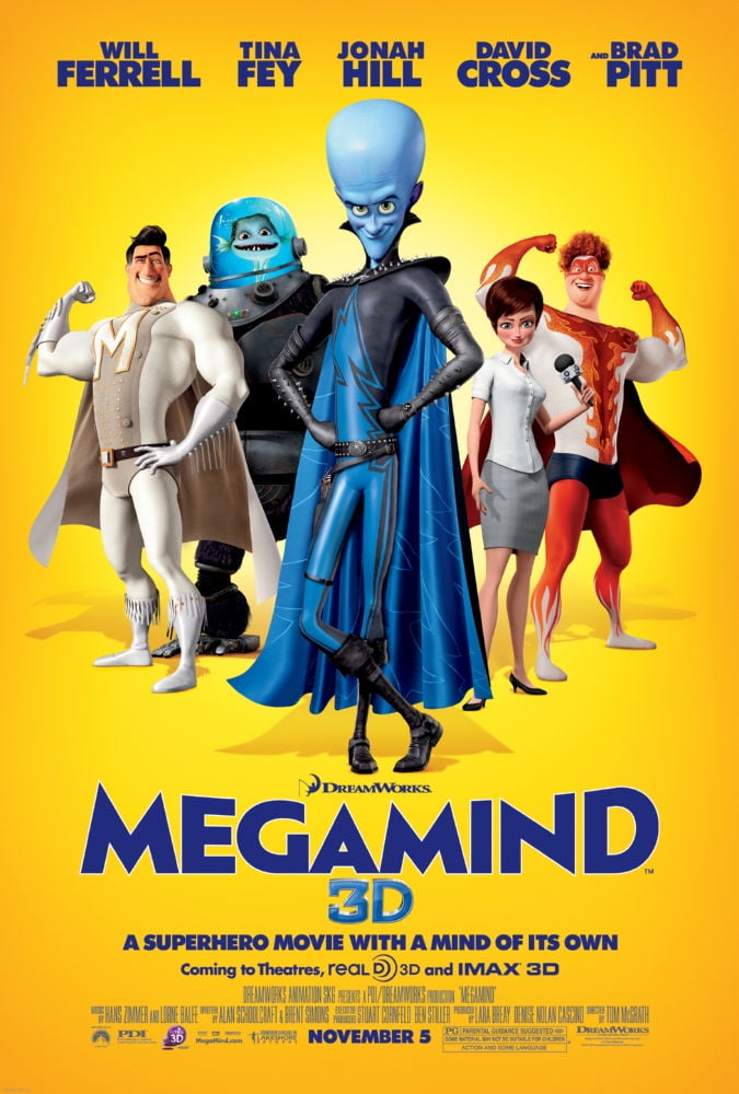 Megamind Movie Poster 24x36 Print Unframed, Age: Adults Poster Time