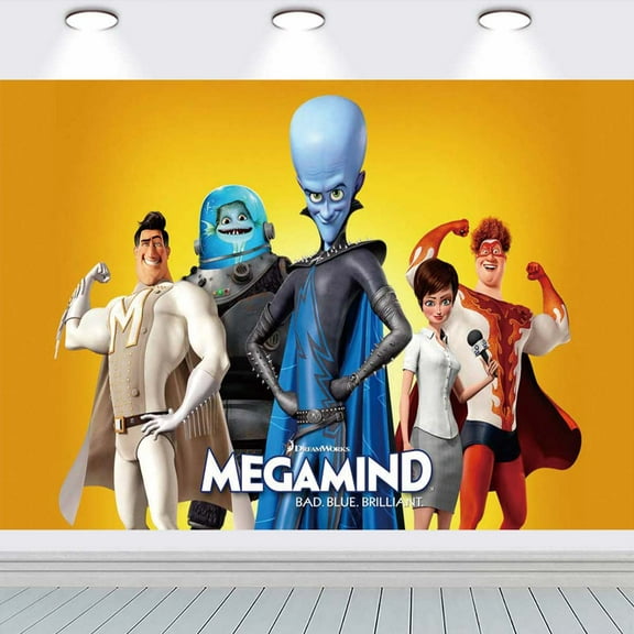 Megamind Rules school Backdrop Background Banner Birthday Party Supplies Taspestry Wall Decor Poster Lover