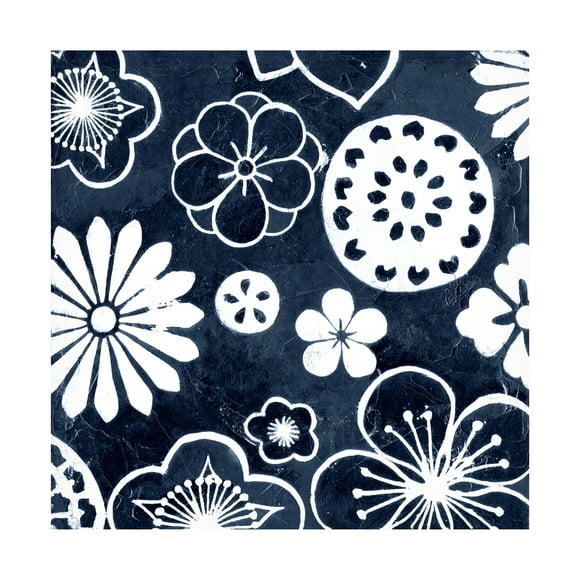 Megan Meagher 'Navy Cascade III' Canvas Art