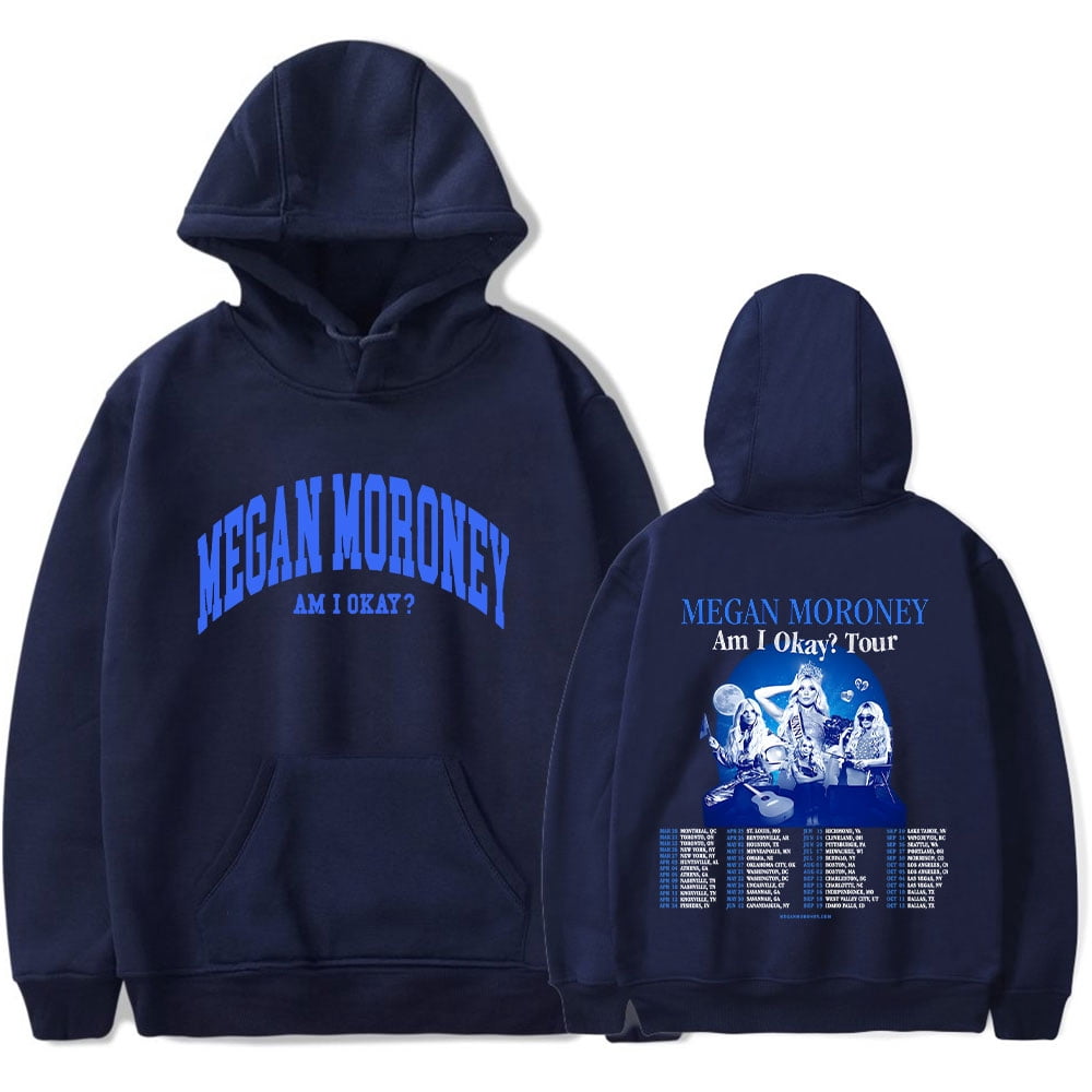Megan Moroney Merch Am I Okay tour 2025 Hooded Drawstring Pocket ...