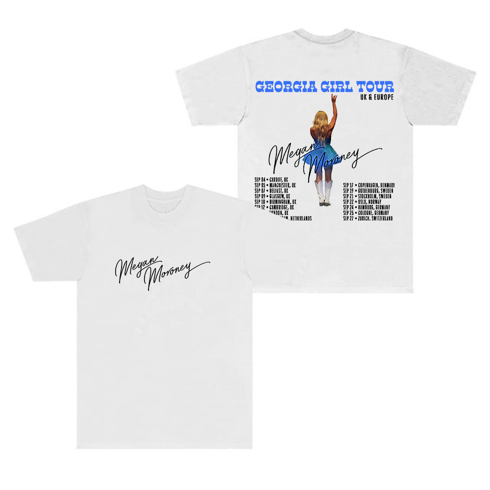 Megan Moroney Merch T-Shirt 2024 Georgia Girl Tour Crewneck Short