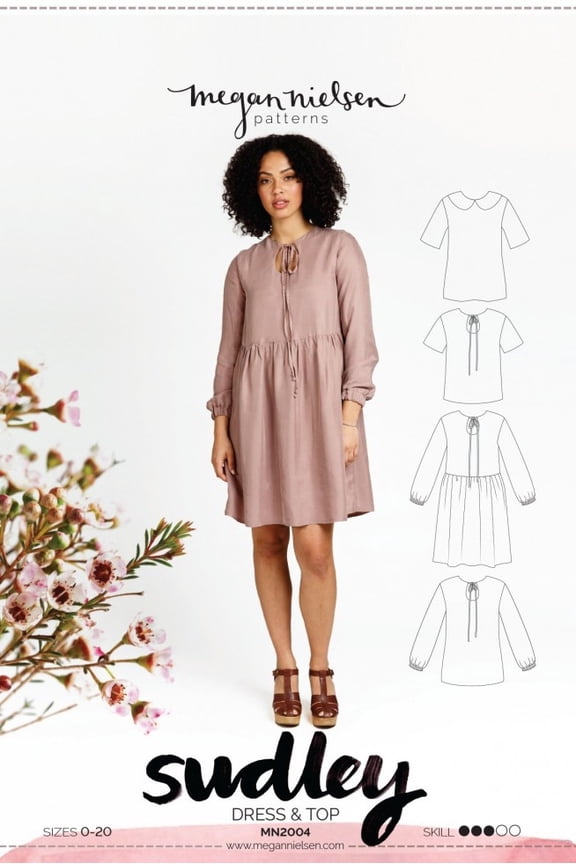 Sewing Pattern Sudley Blouse Women 0-20 Dresses, Tops