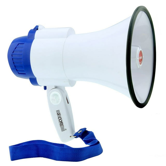 Megaphone Bullhorn Cheer Horn Mic Recording Siren Blow Horn Hand Held Mega Phone Loudhailer 5