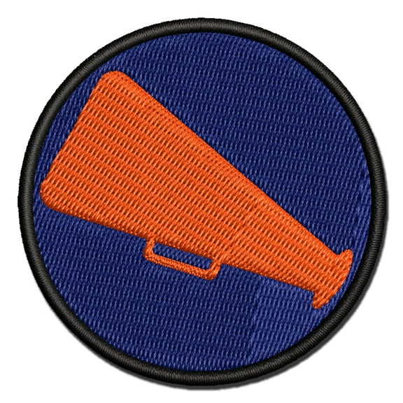 Megaphone Bullhorn Coach Cheerleading Applique Multi-Color Embroidered Hook & Loop Patch - 3 Inch Medium