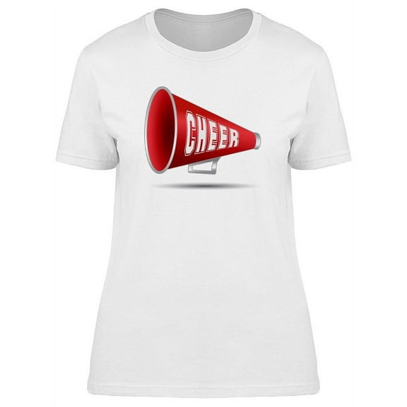 Megaphone Cheer T-Shirt Women -Image by Shutterstock, Female Large