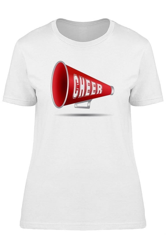 Megaphone Cheer T-Shirt Women -Image by Shutterstock, Female Large