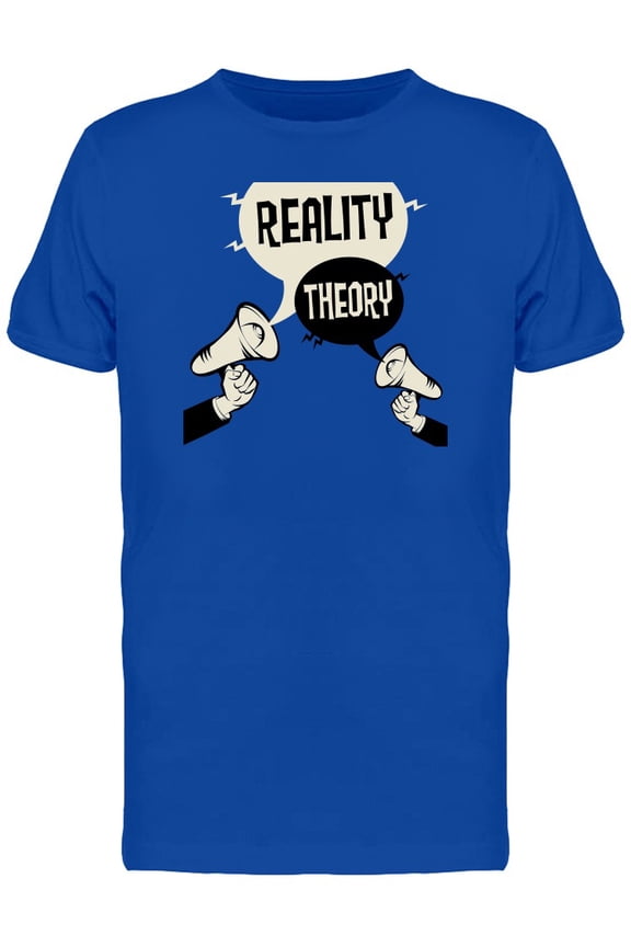 Megaphone Reality Vs Theory Icon T-Shirt Men -Image by Shutterstock, Male 3X-Large