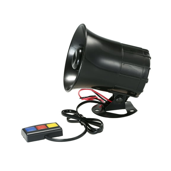 Megaphone,Siren Alarm 12v 3 Loud Siren 12v 3 Tone 3 Tone Sounds Ajcoflt Ktoo Alarm Hxber Black