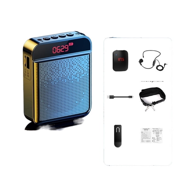 Megaphone Speaker Wireless Voice Amplifier Portable Mini Audio Teacher Microphone Speaker With Mp3 Player FM Radio Recorder ,Easy to Operate