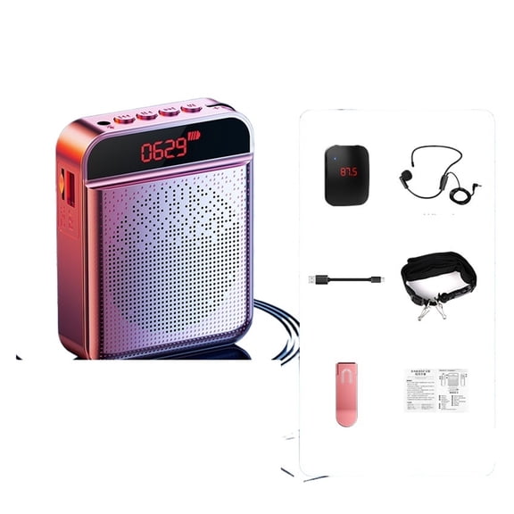 Megaphone Speaker Wireless Voice Amplifier Portable Mini Audio Teacher Microphone Speaker With Mp3 Player FM Radio Recorder ,Easy to Operate