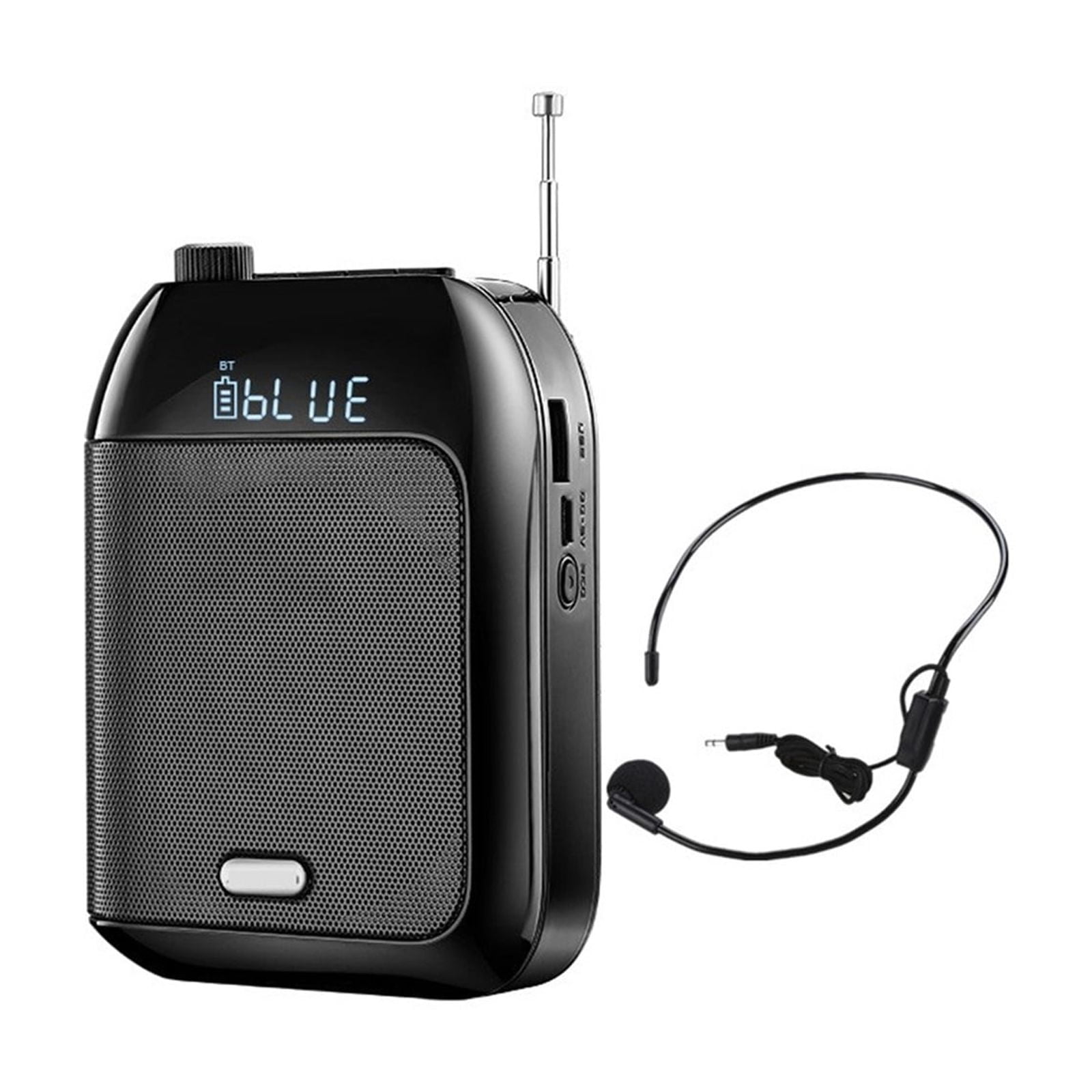 Megaphone UHF Wireless Blue-tooth Speaker 15W Cordless Voice Amplifier Loudspeaker 7.4V FM Radio ,Wide Coverage Area