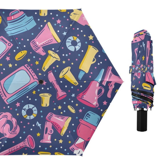Megaphones and Tvs Compact Sun Umbrella Windproof Travel Umbrellas for Rain Strong Portable UV Protection