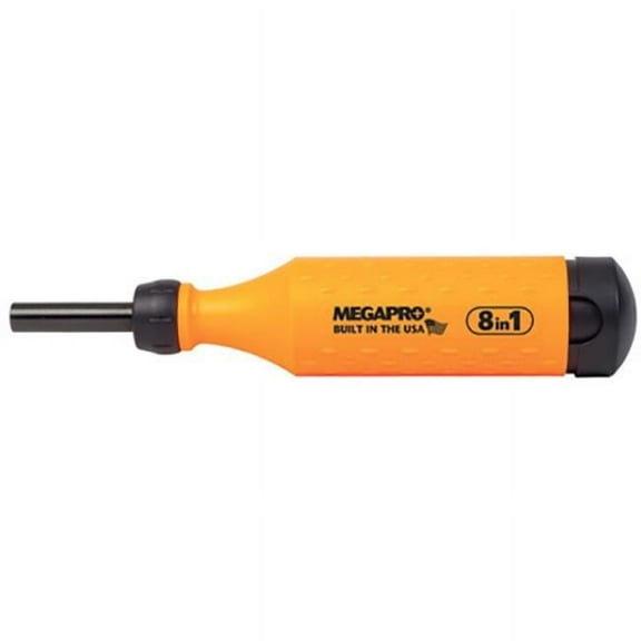 Megapro 8N1NAS-NOR-BK 8N1 1 Multibit Screwdriver, Neon Green
