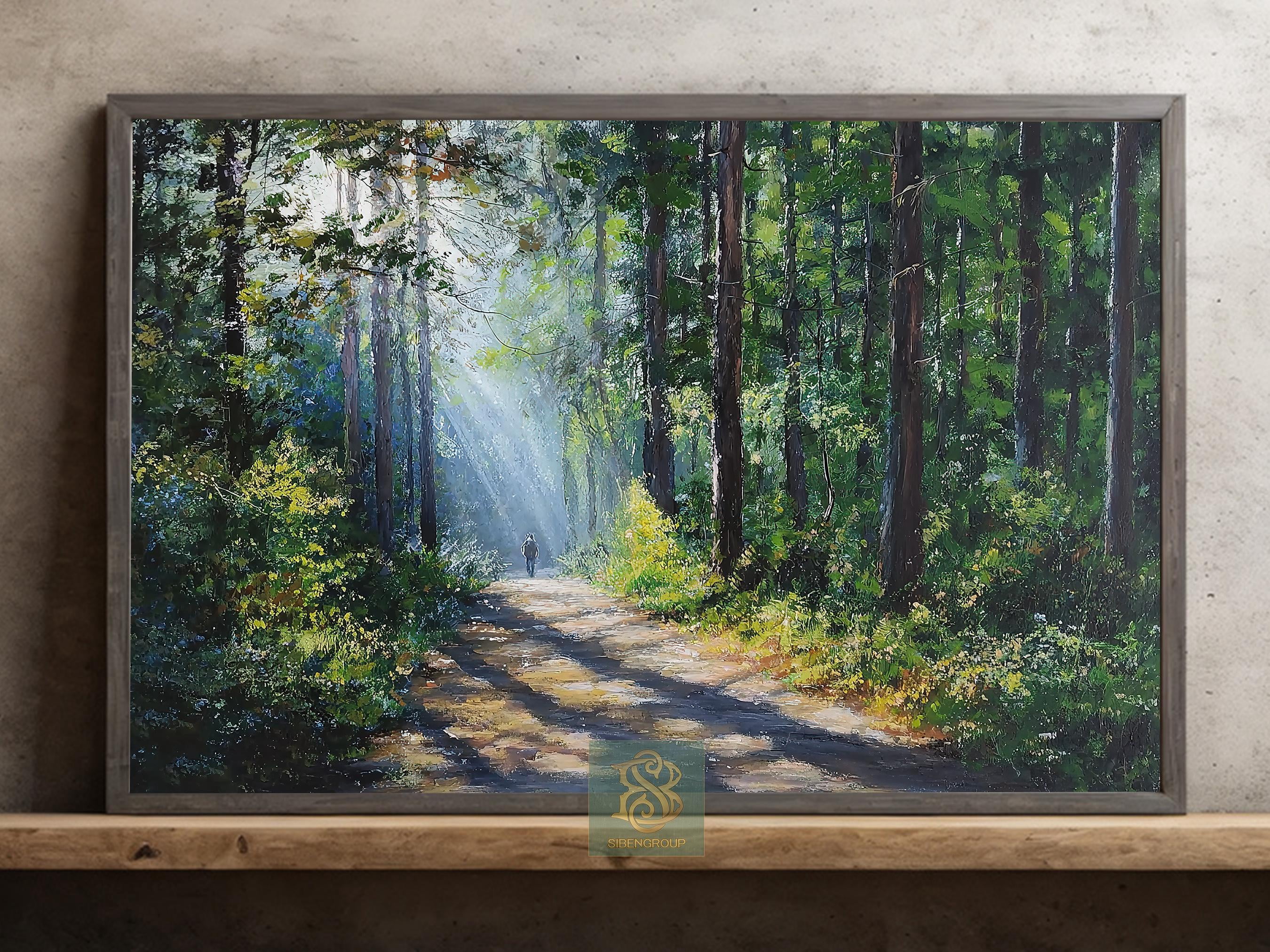 Megas Forest Light Path Poster Sunbeam Trail Poster Poster Peaceful ...
