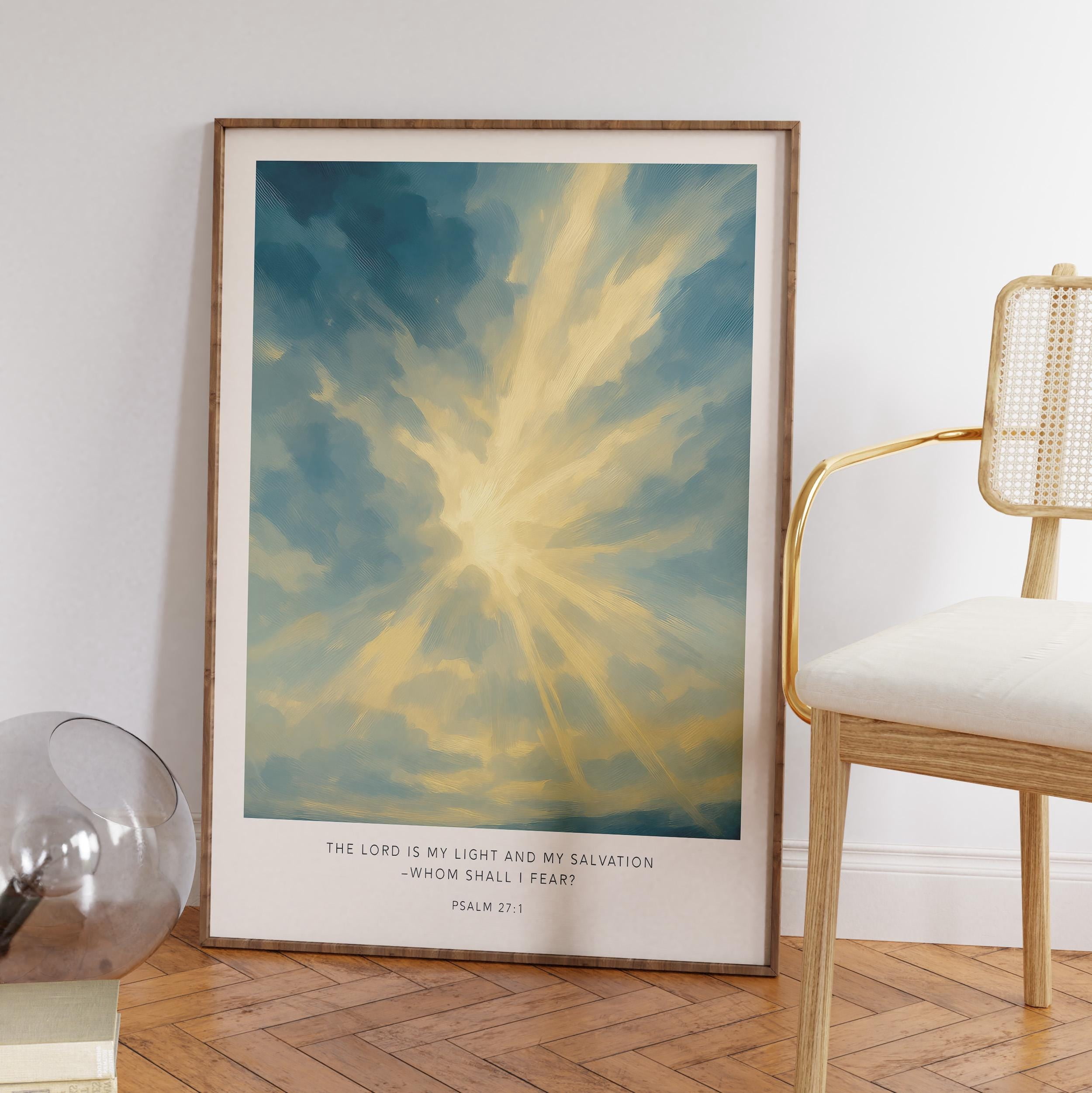 Megas Psalm 271 Wall Poster Christian Faith Posters Bible Verse Decor ...