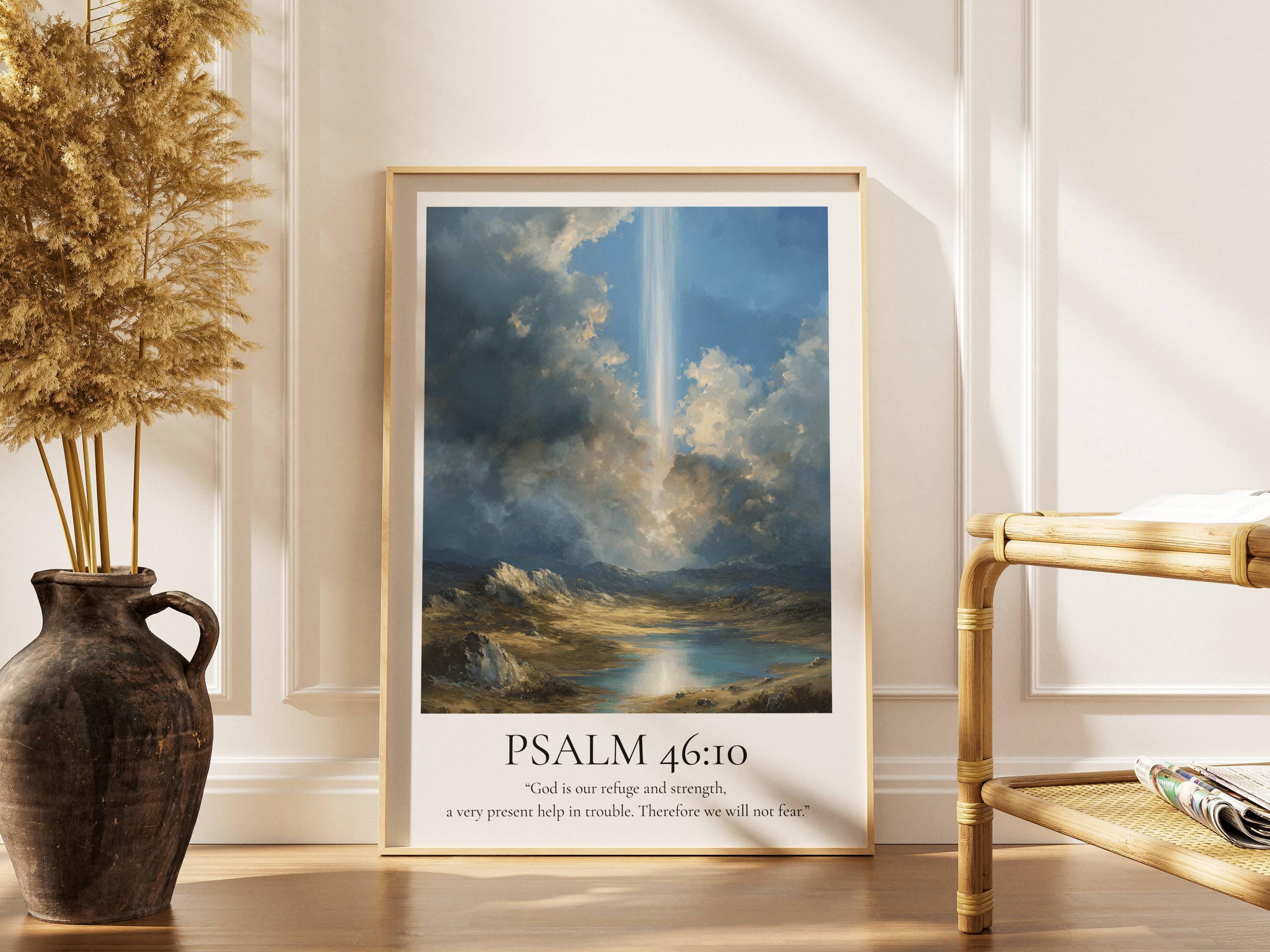 Megas Psalm 4610 Wall Poster Christian Faith Posters Bible Verse Decor ...