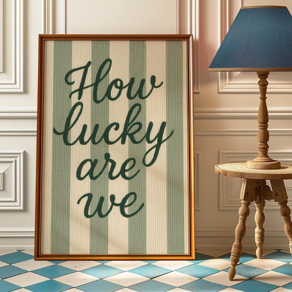 Megas Striped Home Cursive Poster, Poster Home Decor, Poster Only