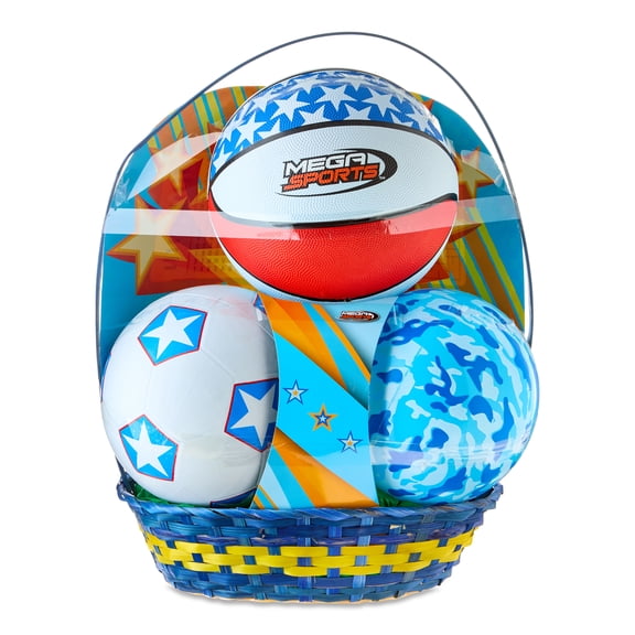 3 Ball Boys Prefilled Easter Basket, Megatoys