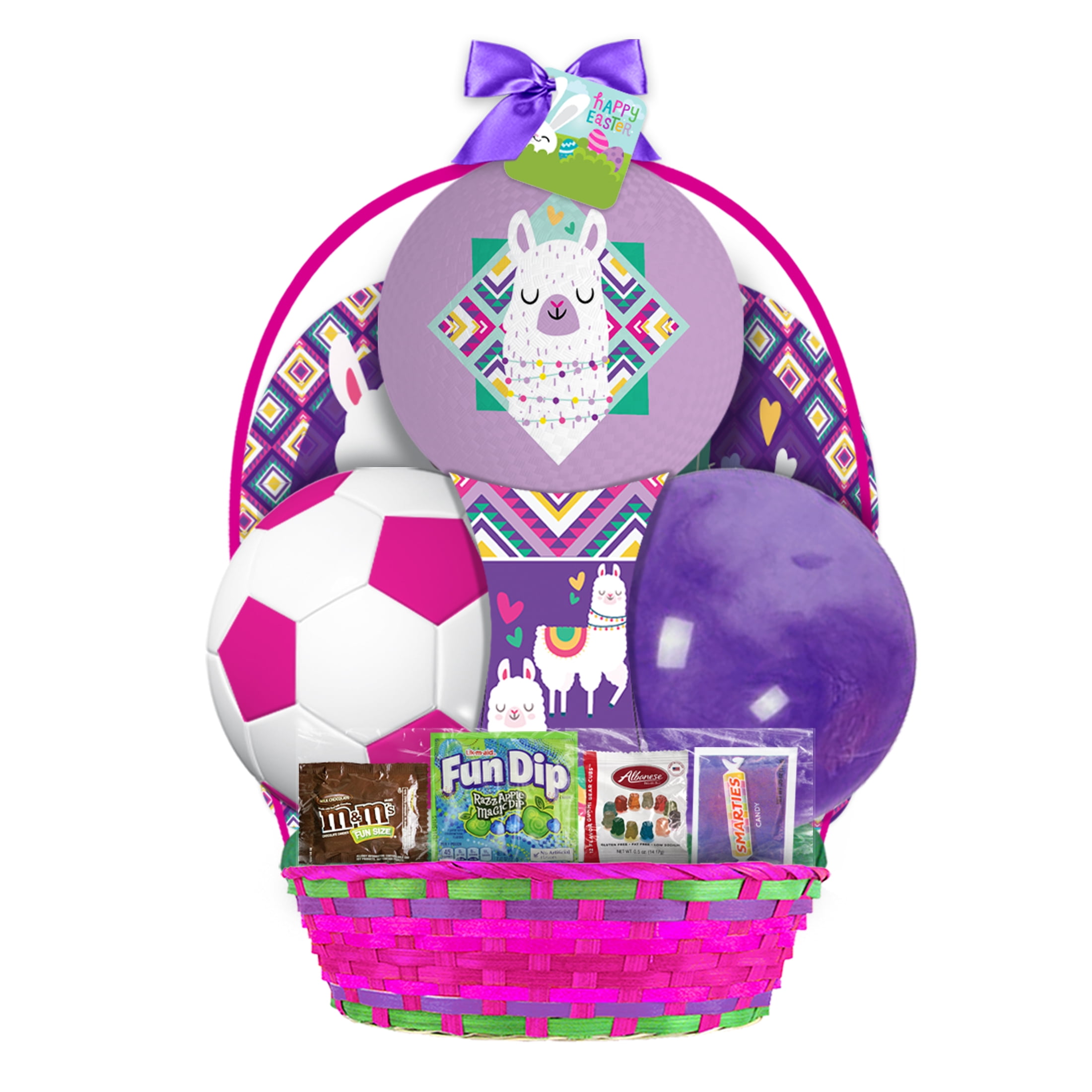 Megatoys Assorted 3Ball with Candy Easter Basket Gift Set