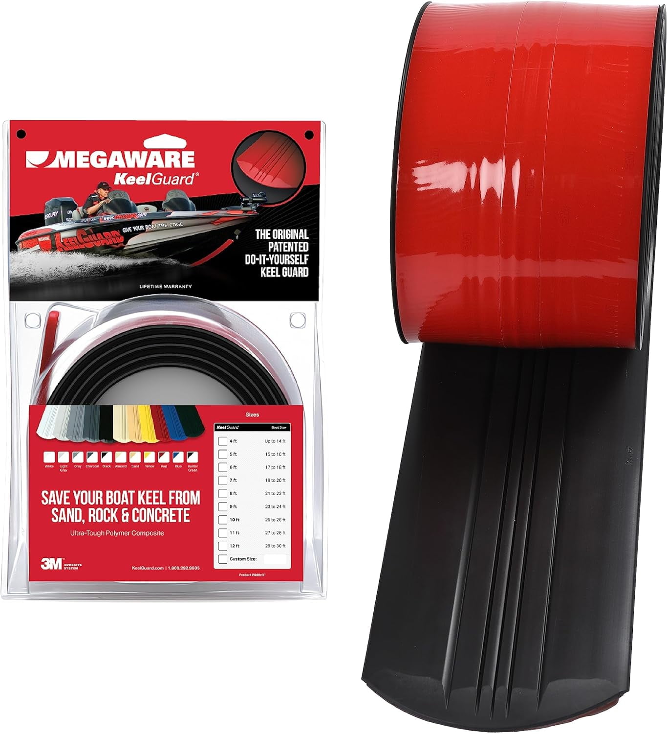 Megaware KeelGuard, Boat Keel Protection, 6' Black, Shock Absorbing ...