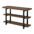 thumbnail image 1 of Alaterre Furniture Pomona 48" Solid Pine Wood Media Console Table with Metal Legs, Rustic Industrial, 1 of 15
