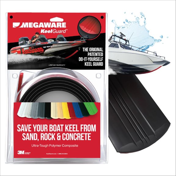 Megaware Self-Adhesive DIY Keel Guard - Prolongs the Life of Your Boat - 5 Inches Wide (Black)