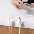 thumbnail image 1 of Meggemo 1 Pack Cable Organizer Desktop Phone Charging Cord Holder No Drill Adhesive Clips for Desk Wall Car Keep Cables Free Neat Organized Daily Use, 1 of 6