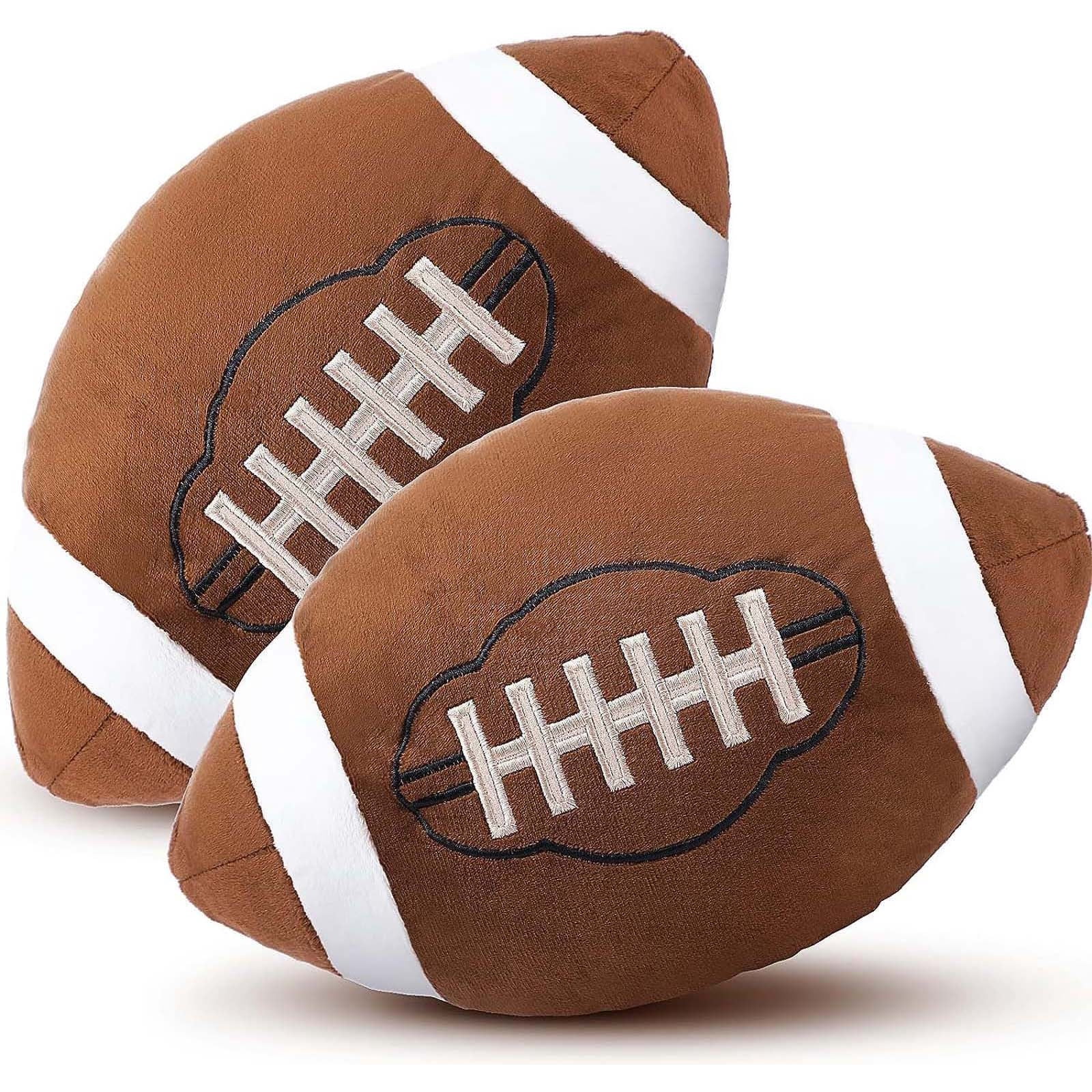 Meggemo 11.8 Inch Football Shaped Pillow Realistic Plush Sports Toy ...