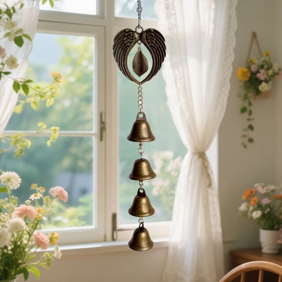 Meggemo 11.8 Inches Metal Wind Chime Indoor Outdoor Patio Garden Decor Hanging Bell Ornament for Balcony Yard