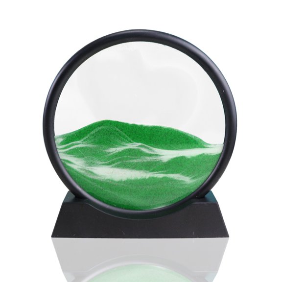 Meggemo 12 Inch 3D Quicksand Painting Living Room Decor Creative New Year Gift Minimalist 3D Stereo Ornament for Home Office Desktop Festive Decoration