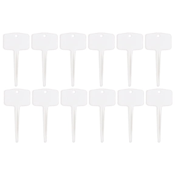 Meggemo 12 Pcs Garden Plant Labels Insert Tags Durable Identification Tags Reusable Markers for Indoor Outdoor Potted Plants Flowers Vegetables