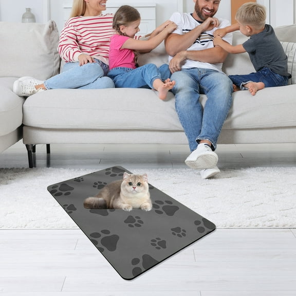 Meggemo 15.7 x 23.6 Inch Cat Mat Soft Comfortable Sleeping Pad for Indoor Cats Kittens Non Slip Bottom Resting Mat for Beds Floors