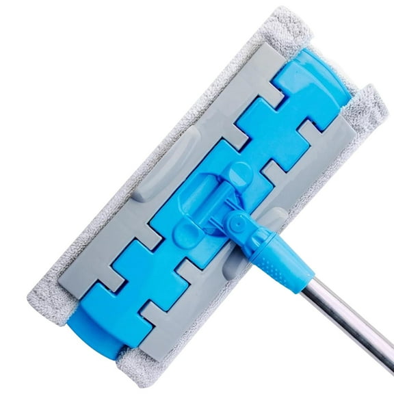 Meggemo 15.75 x 49.21 x 5.91 Inches Hands Free Flat Mop Super Absorbent Pad Hohold Lazy Mop for Floor Cleaning Daily