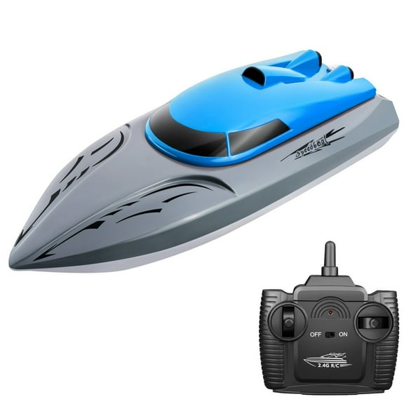 Meggemo 2.4GHz Rechargeable RC Speedboat - High-Speed Yacht Toy for Summer Water Play, Waterproof Design Ideal for Pool/Lake Fun & Holidays