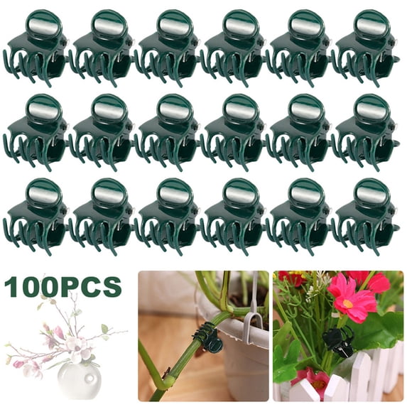 Meggemo 20 100 Pcs Phalaenopsis Clips Garden Vine Support Clips Plant Branch Fixing Clips Practical Supplies for Indoor Outdoor Climbing Plants