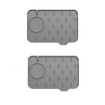 thumbnail image 1 of Meggemo 2PC Double Sided Faucet Splash Guard Silicone Mat for Kitchen Bathroom Sink Absorbs Water Anti Slip, 1 of 7