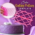 thumbnail image 1 of Meggemo 3.6x4.9 Inch Patterned Cake Stencil Baking Mold Decorative Template For Cake Cookies Pastry Decoration, 1 of 8