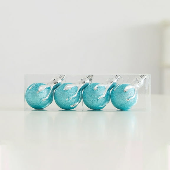 Meggemo 4 Pcs Bulk Set Colorful Octopus Christmas Balls Tree Hanging Ornaments Shatterproof Plastic Decor Multicolor Xmas Accessories for Xmas Tree Home Indoor Outdoor Party