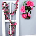 thumbnail image 1 of Meggemo 8.2 Feet Artificial Rose Vine Garland Fake Flower Silk Plant Decor Multicolor Reusable Winter Holiday Decor for Indoor Outdoor Home Party, 1 of 6
